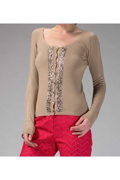 Roman Pul İşlemeli Detaylı  Triko Standart Renk K1377015_089