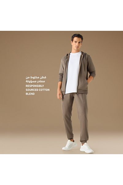 Adot Zip Through Jacket with Hood and Pockets