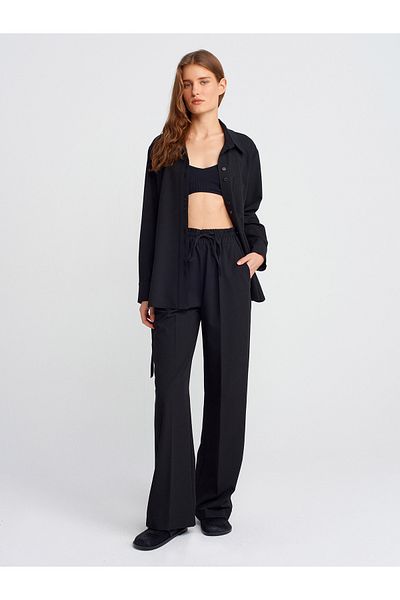 Dilvin 71619 Pajama Pants-Black