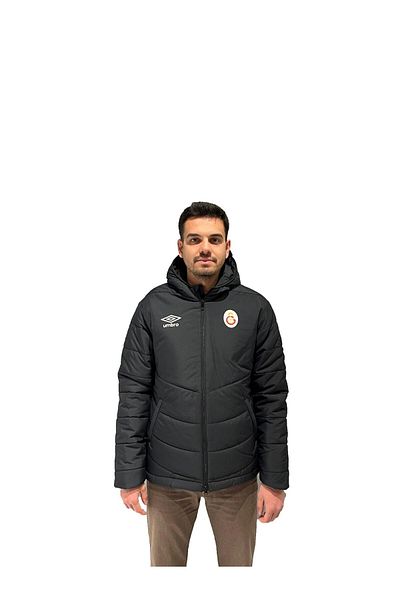 Galatasaray Αδειοδοτημένο μαύρο φουσκωτό παλτό