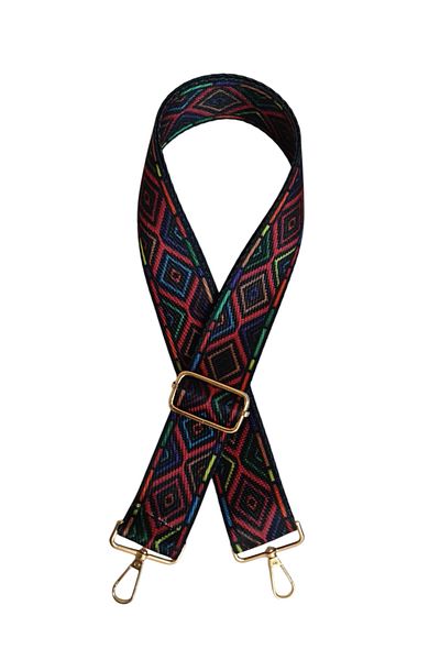Gloria Gold Metal Polyester Column Adjustable Bag Handle Phone Strap (120 cm) / Antique Baguette 2 Patterns