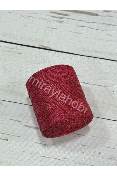 miraylahobi حبل سيم 100 جرام 2 ملم حقيبة، سلسلة سبلا حمراء