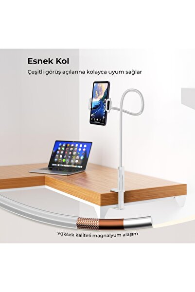 Juo 70 cm Acrobat Flexible Tablet and Phone Holder Stand White