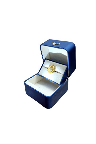 Genel Markalar Işıklı Yüzük Ve Kolye Kutusu Deri