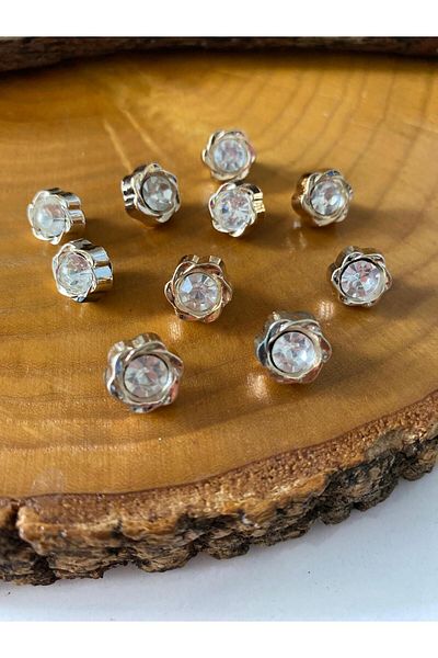 canan dizayn Special Stone 11.50 mm (18 Size) Gold Button (15 Pieces)