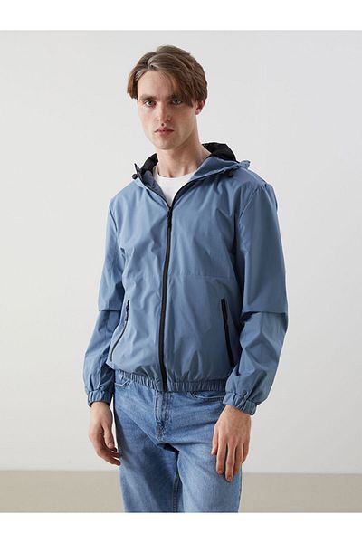 LC Waikiki Standard Mold Hooded Men's Raincoat