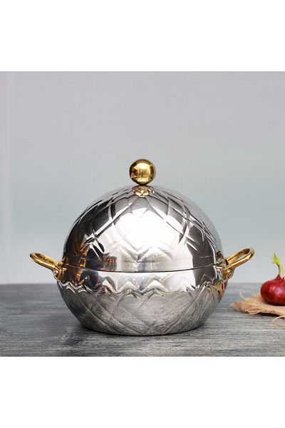 ROYALFORD 5L SS Mughal Dome Hot pot Insulated Serving Pot with Lid