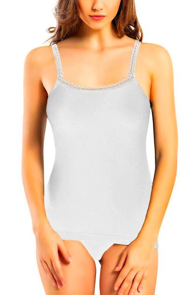 Pijamarket Lace Thin Strap Lycra Cotton Women's Undershirt