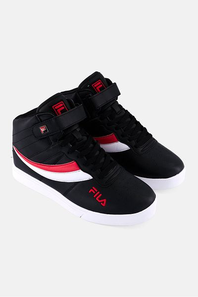 Fila حذاء رجالي Vulc 13 Tonal Reverse Flag بإغلاق فيلكرو للخارج، أسود