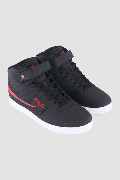FILA Men Vulc 13 Matte High Cuff Velcro Closure Outdoor Shoes, Black