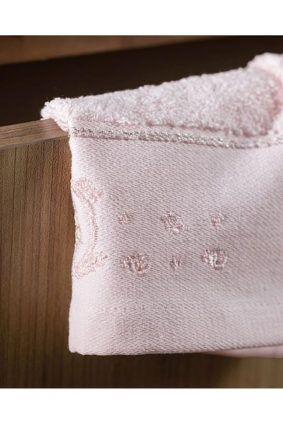Madame Coco Gauthier Embroidered 100% Cotton 2-Piece Hand Towel - Powder - 30X45 cm