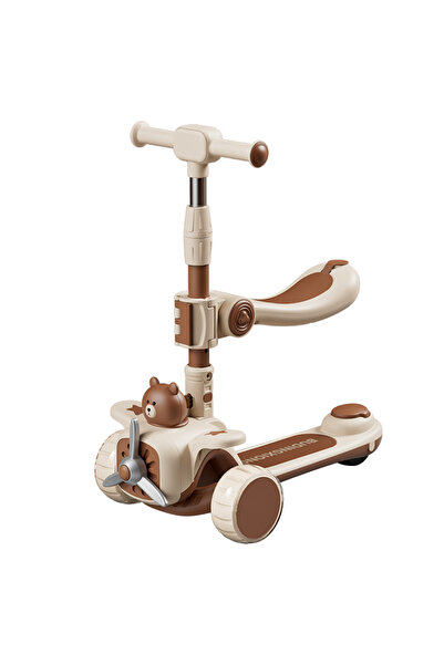 Ma Baby سكوتر 3 في 1 قابل للطي بارتفاع قابل للتعديل يمكن للأطفال الجلوس عليه ...