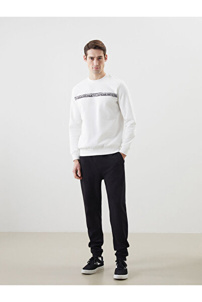 LC Waikiki Lcwaikiki Classic Crew Neck Printed Men's Thick Sweatshirt