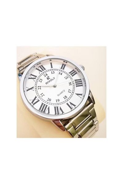 Rivoly Men's stainless steel set consisting of a watch, rosary, pen, and cufflinks