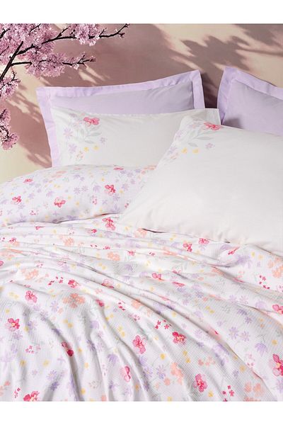 Cotton Box Estiva Single Pique Set Winsome Lilac