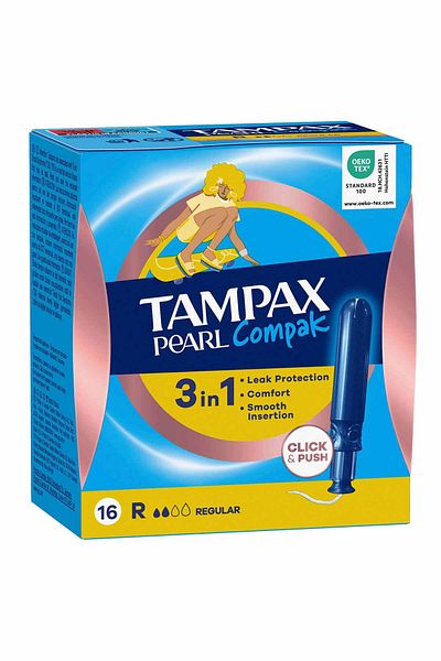 TAMPAX Pearl Compak Buffer Normal 16 Pcs