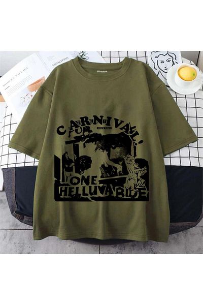 Köstebek Μπλουζάκι Khaki Color One Helluva Ride UNISEX