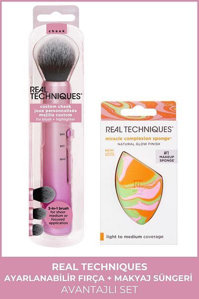 Real Techniques Custom Cheek Blush+Highlighter/ Miracle Makeup Sponge
