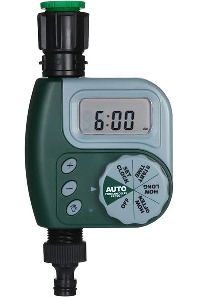 fulina Watering Timer,with 2 Outlet Batteries,Saving Irrigation Water,for Turf Potted Home Garden