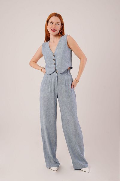 JANES Set albastru cu model topit