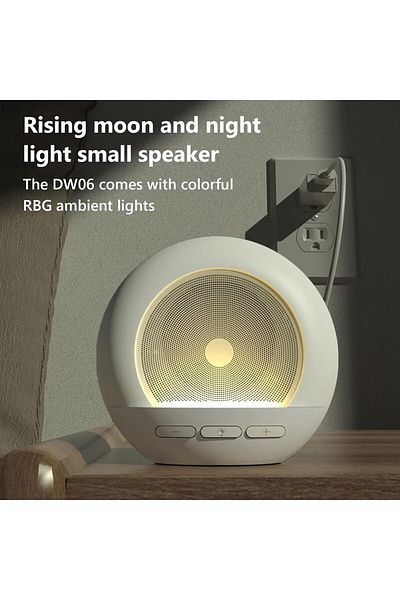 COOYA Bluetooth Speaker, Portable Mini with LED Light for Hiking, Cycling, Driving, Traveling, White