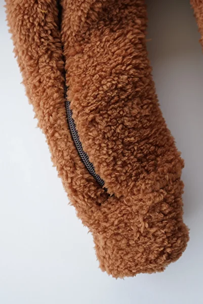 gumbuloy X Silk Atlas Zipper Closure Hooded Rabbit Jumpsuit