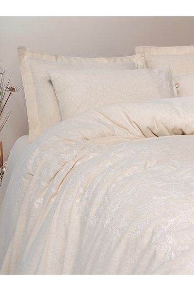 Cotton Box Σετ Παπλωματοθήκη Personality Βαμβακερό Λινό - Kivora Beige