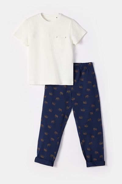 Woody Πιτζάμες για αγόρι 10-16 ετών-Dct - 943-Mammoth Printed Navy Blue