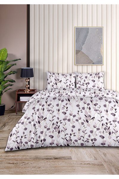 Evim Danny 100% Cotton Akfil Cotton Single Duvet Cover Set 160X220 cm Purple