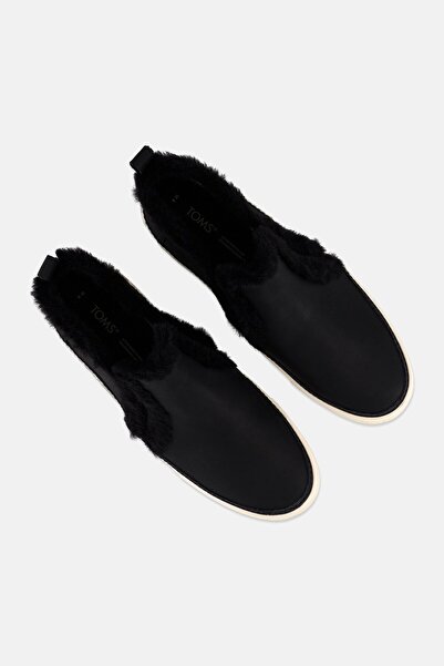 Toms Women Bryce Faux Fur High Cuff Slip On Shoes, Black