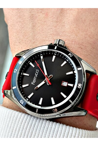 Ferrucci 3 Atm Waterproof Calendar Silicone Men's Wristwatch - Special Design