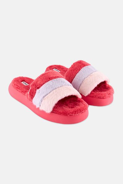 Toms Women Alpargata Mallow Slip On Slides, Pink Combo