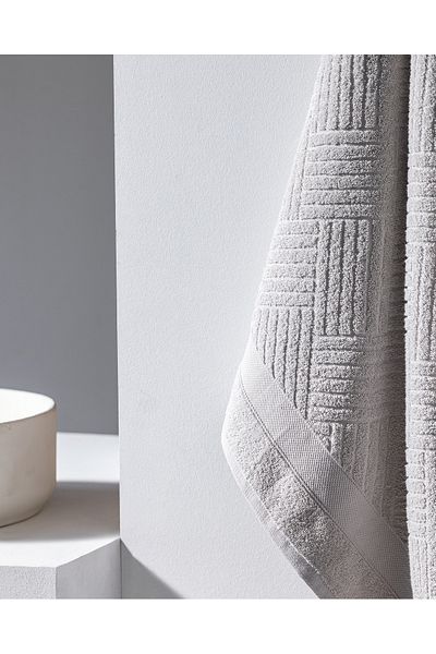 Madame Coco Etienne 100% Cotton Bath Towel - Gray