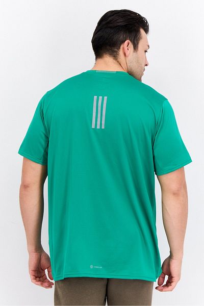 adidas Men Sportswear Fit Short Sleeves Running T-shirt, Green