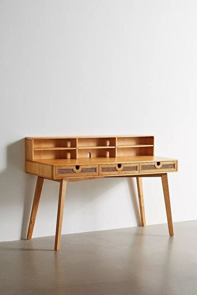 ŞafakMobilya Sion Masif Ahşap Hazeranlı Çalışma Masası