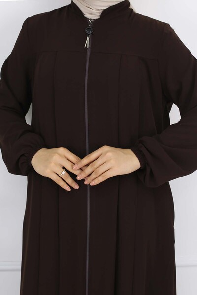benguen Pleated Ferace - Robe Brown 1009