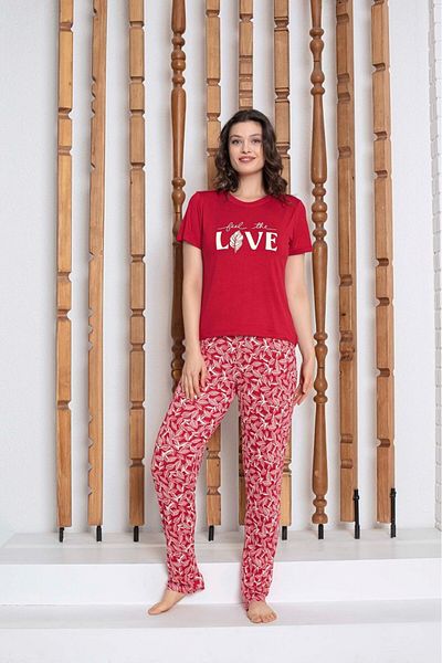 GUAVA+ Set de pijamale de vară cu mâneci scurte, din viscoză, fără nasturi, cu buzunare