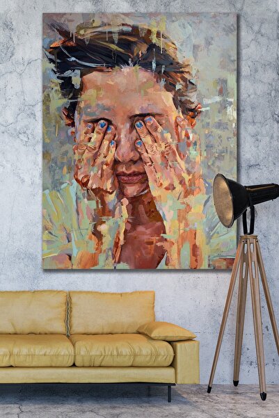 Hediyeler Kapında 100x140 Yağlı Boya Görünümlü Gözyaşı Kanvas Tablo