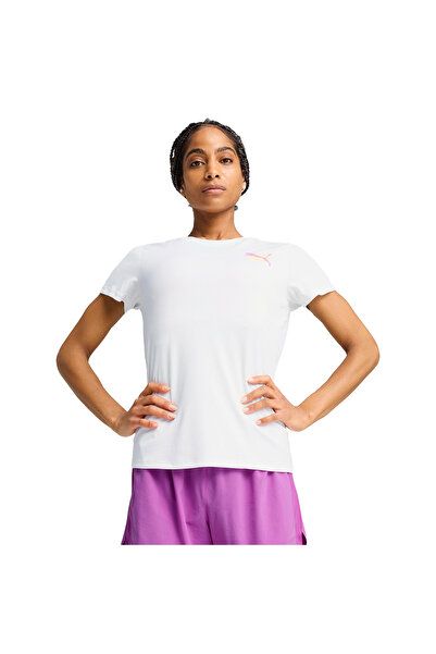 Puma Graphics Running Illustratio Women's White T-Shirt