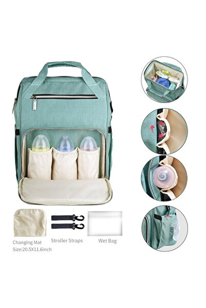 Yelajoy Portable Baby Changing backpack,practical, lightweight,Large Capacity for Baby Care,blue