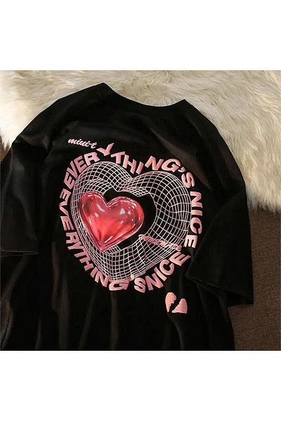 Köstebek Μαύρο μπλουζάκι Unisex Everything's Nice