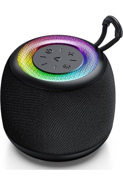 COOYA Bluetooth Speaker, Mini with 24-Hour Playtime, LED Lights, TF Card Slot, for Music Anytime, Anywhere