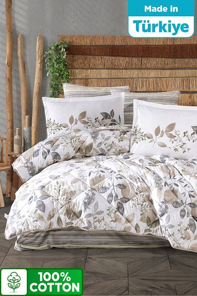 Clasy King Size 100% Cotton Bedding Set 6 Pieces 260X240 cm