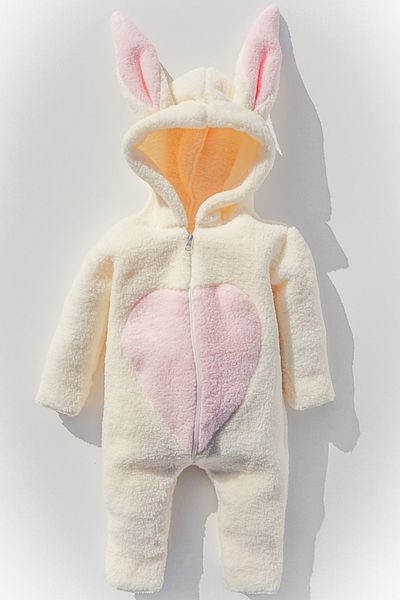 gumbuloy X Silk Atlas Boys Girls Baby and Kids Plush Winter Rabbit Jumpsuit