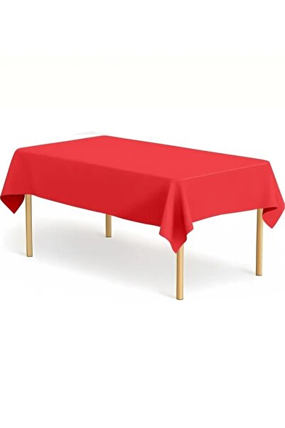 BeySüS Plastic Disposable Table Cloth Red 137 * 270 cm