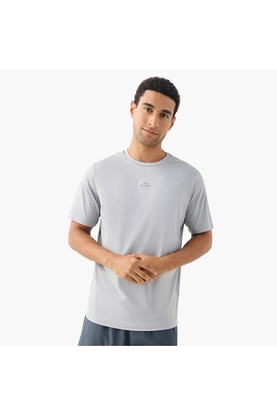 Kappa Kappa Logo Detail Crew Neck T-shirt with Short Sleeves