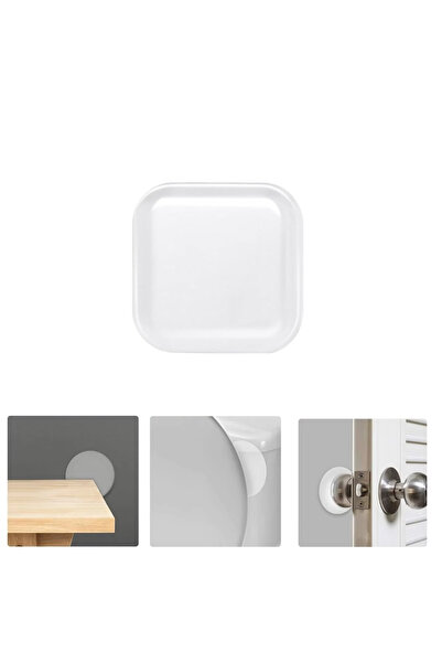 Microcase Darbe Önleyici Yapışkanlı Silikon Kapı Kolu Stoperi Tamponu Kare Ta...