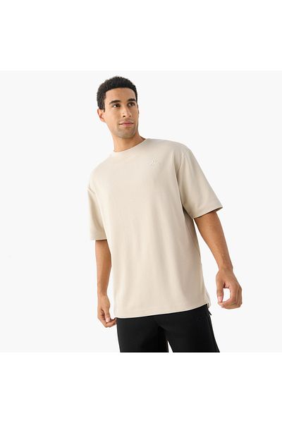 Kappa Logo Embroidered Crew Neck T-shirt with Short Sleeves