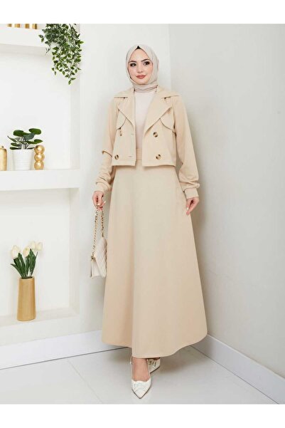 ESLEMNUR Biker Jacket Skirt Set