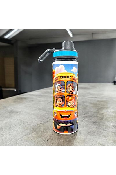 Marblestone Sublimation Blue Colored Water Bottle (Personalized Photo Printing Is Possible.) - 850Mlt